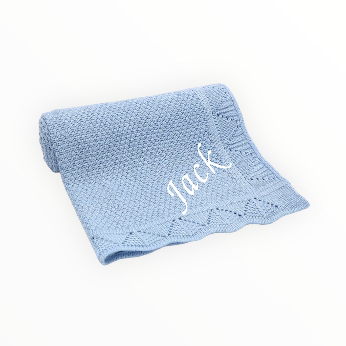 藍色嬰兒毯針織新生兒襁褓巾
