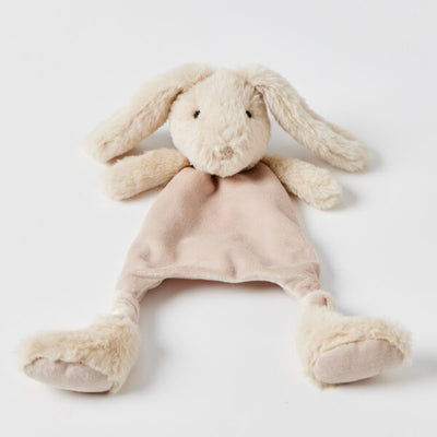 BEIGE BUNNY BABY SECURITY COMFORTER BLANKET