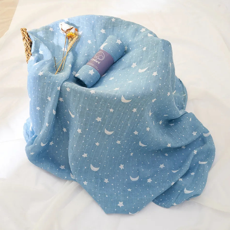 BLUE MOON ORGANIC MUSLIN SWADDLE